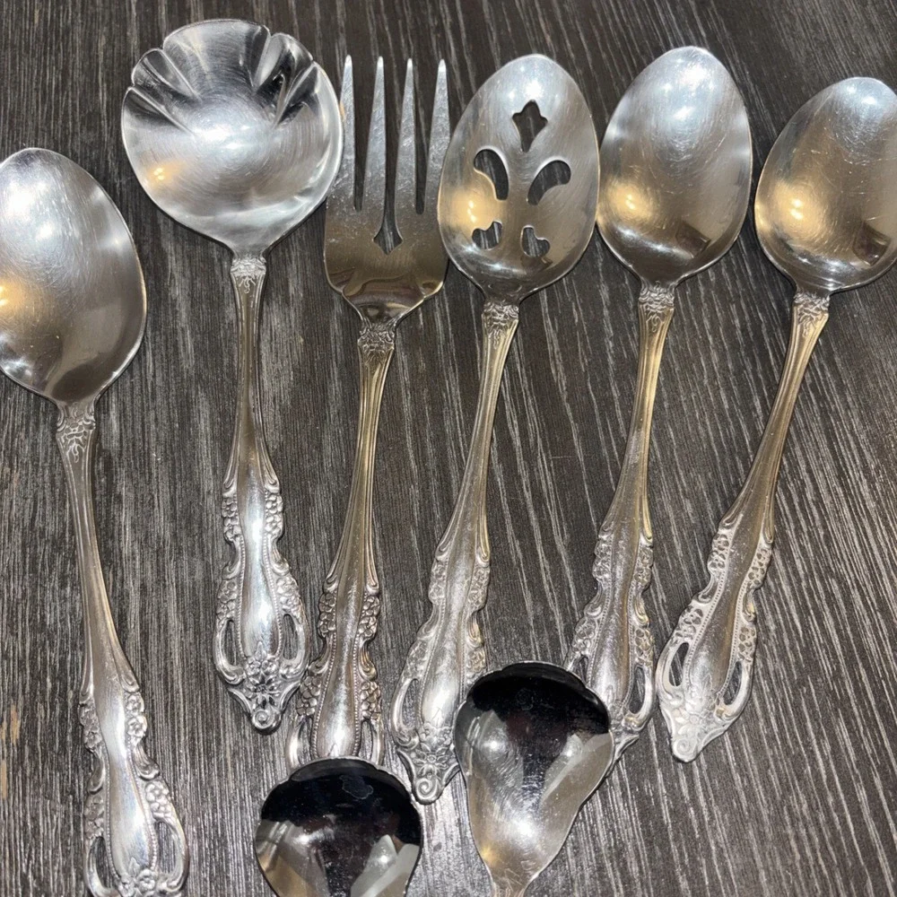 Vintage Oneida Silverware Lot Of 8 Stainless U.S.A By Oneida